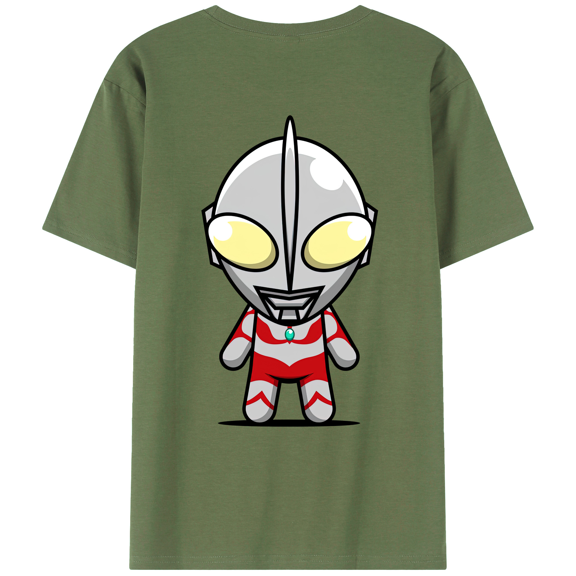 （画像用） ウルトラマン Ultraman 綿100％ メンズ半袖Tシャツ（バックプリント） 通気性